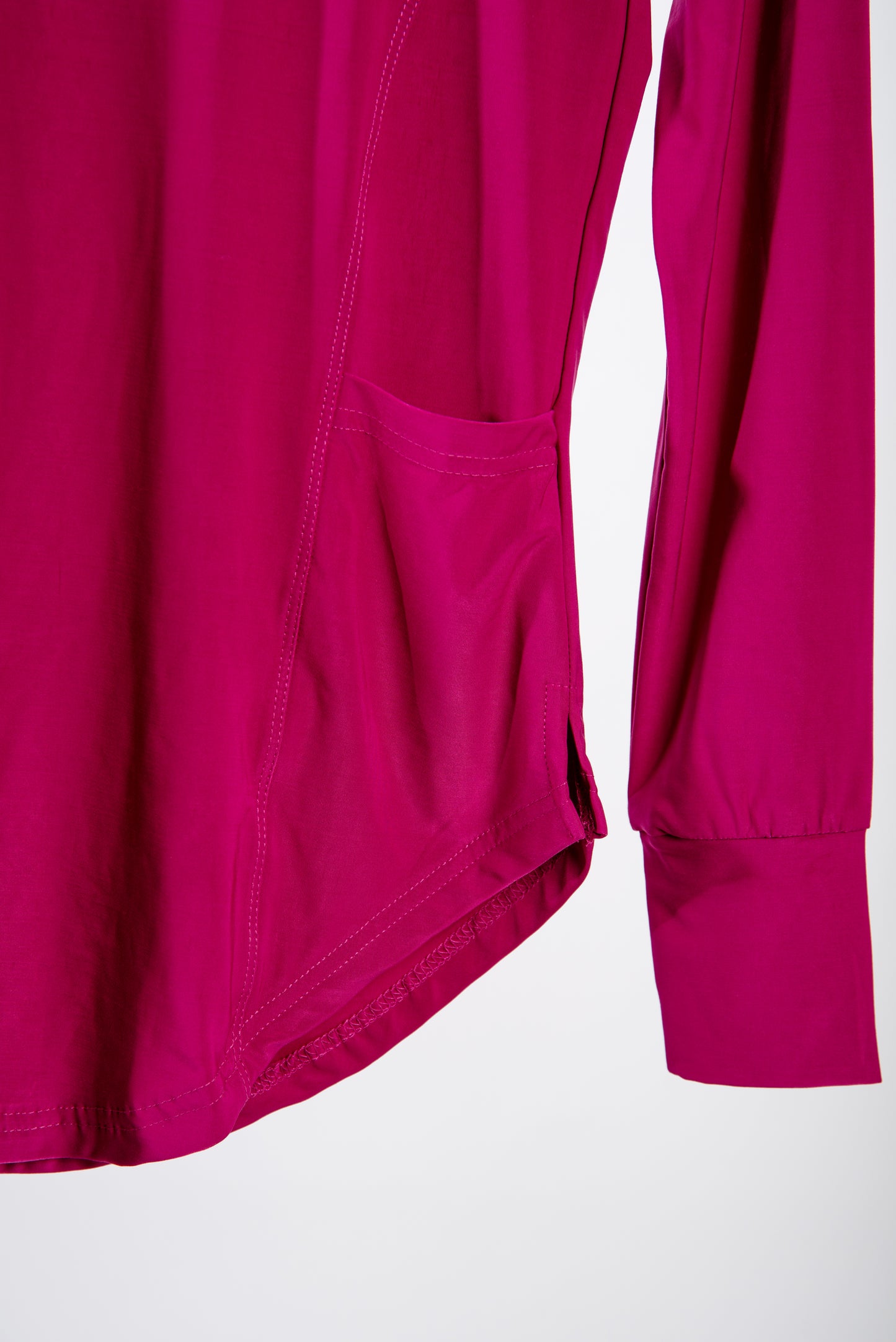 Girls Red Violet Long Sleeve T-shirt