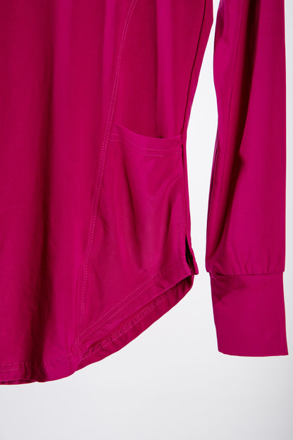 Girls Red Violet Long Sleeve T-shirt