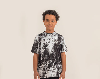 Boys Short Sleeve T-shirt White*Black