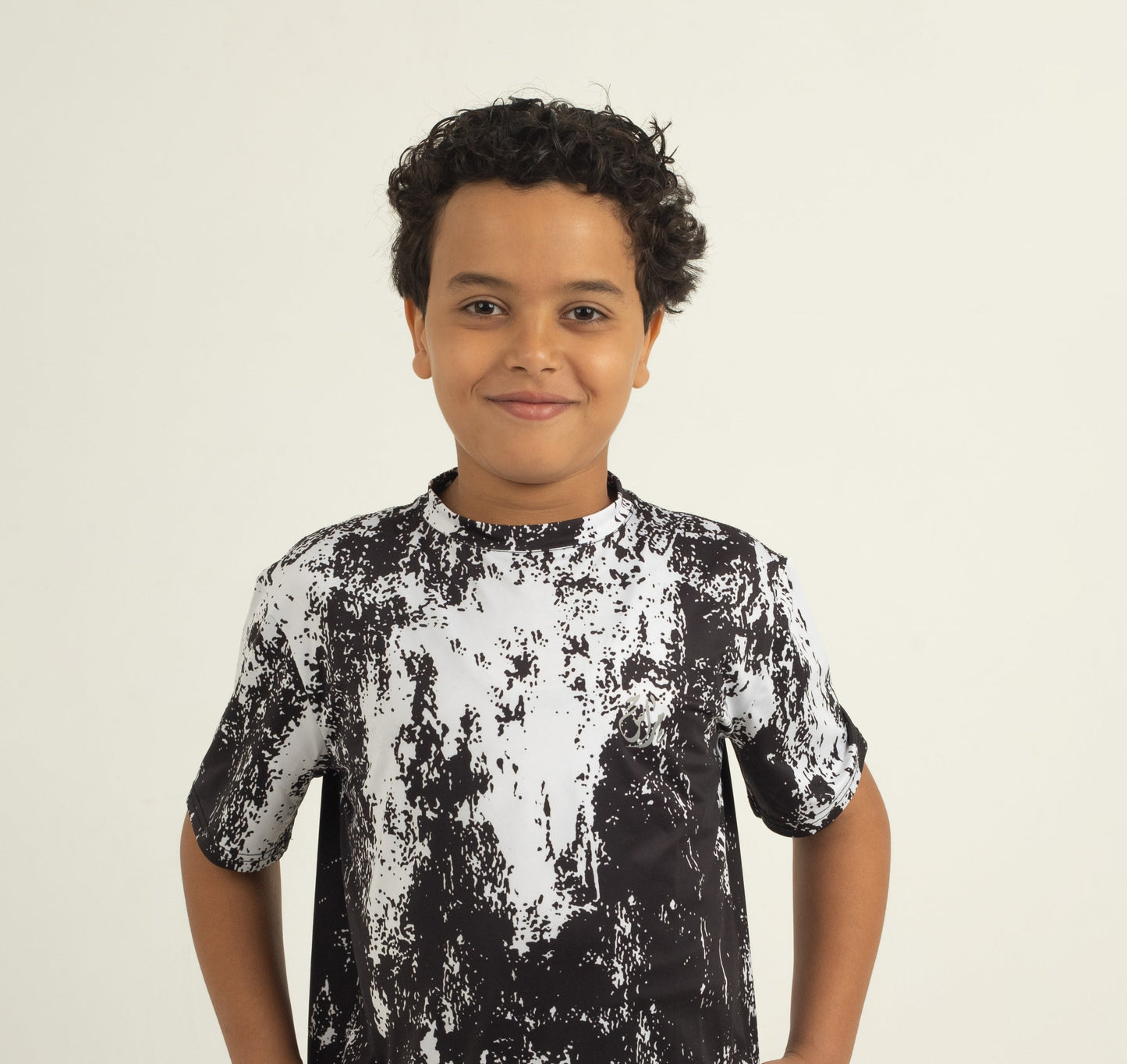 Boys Short Sleeve T-shirt White*Black