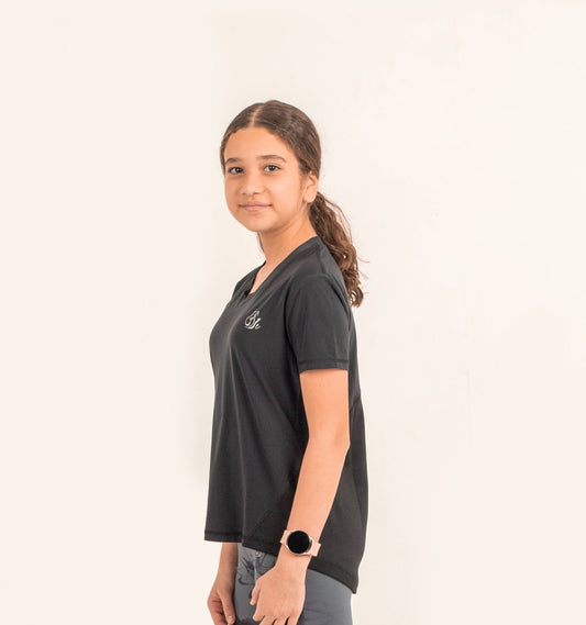 Girls Short Sleeve T-shirt Black